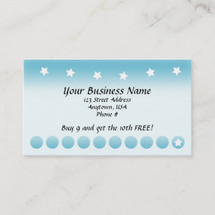 Fade bleue avec étoiles Cartes de fidélité client