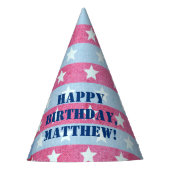 Faded Amerikaanse vlag- en Stripespatriottisch Feesthoedjes (Voorkant)