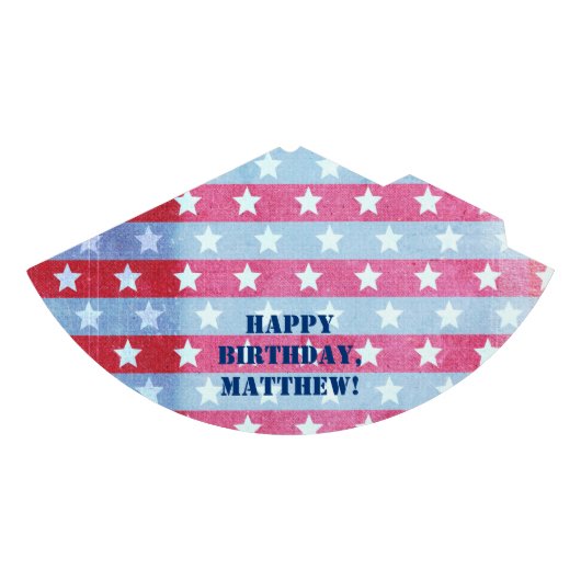 Faded Amerikaanse vlag- en Stripespatriottisch Feesthoedjes (Voorkant)