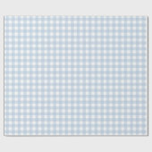 Faded blauwe denim gekleurd Classic Gingham Patter Cadeaupapier (Vlak)