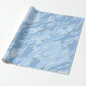 Faded Blue Camo Cadeaupapier (Uitgerold)