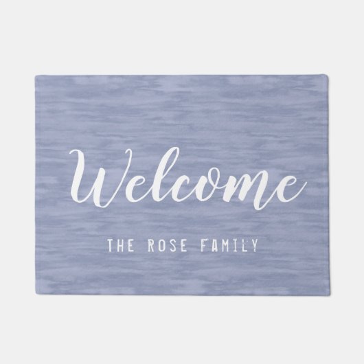 Faded Blue Welcome Doormat Deurmat (Voorkant)