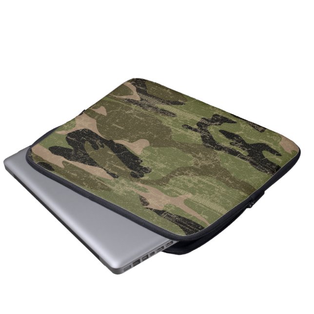 Faded Camo Laptop Sleeve (Voorkant onderkant)