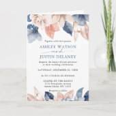 Faded denim & blush florals Weddenschap (Voorkant)