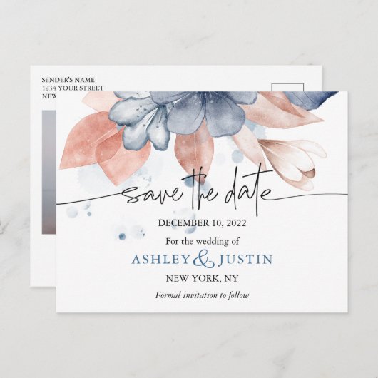 Faded denim en stijlvol sparen het Briefkaart Datu (Voorkant / Achterkant)