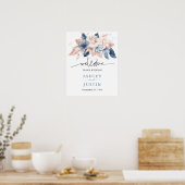 Faded denim en stijlvolle florale bruiloft poster (Keuken)