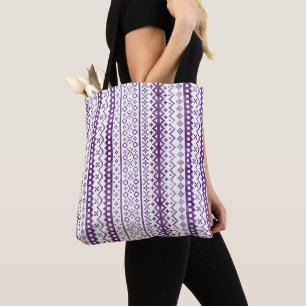 Faded Fair Isle Knit Waterverf Cabincore paarse Draagtas
