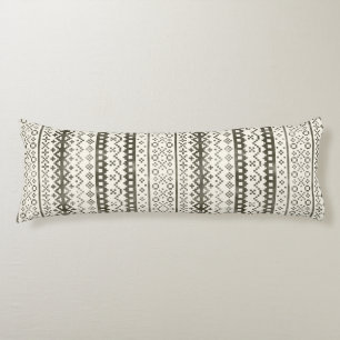 Faded Fair Isle Knit Waterverf Cabincore zwart Lichaamskussen