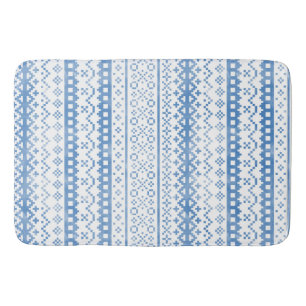Faded Fair Isle Knitwear Waterverf Gezellige Cabin Badmat