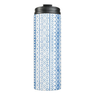 Faded Fair Isle Knitwear Waterverf Gezellige Cabin Thermosbeker