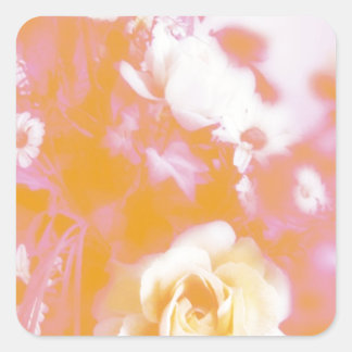 Faded Floral Arrangement Fotografie Vierkante Sticker