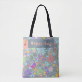 Faded Floral "Happy Bag" Draagtas (Voorkant)