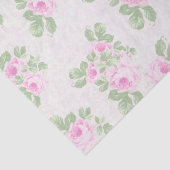 Faded florale shabby chic roze rozen tissuepapier (Detail)
