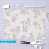 Faded florale shabby chic roze rozen tissuepapier (Craft)