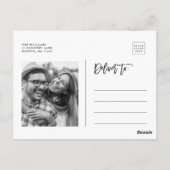 Faded fotobruiloft sparen de datum briefkaart (Achterkant)