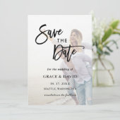 Faded Fotoweddenschap Sparen de Datum Vaste Kaart (Staand voorkant)