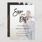 Faded Fotoweddenschap Sparen de Datum Vaste Kaart (Voorkant / Achterkant)