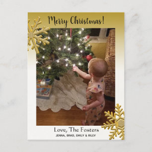 Faded Gold-Kaart voor kerstmis foto's Briefkaart