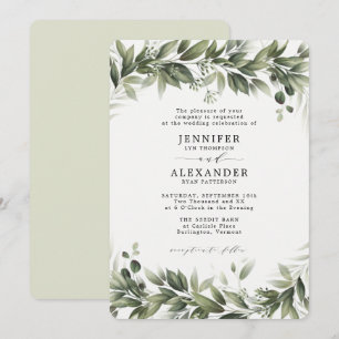 Faded Greenery Eucalyptus Weddenschap Kaart