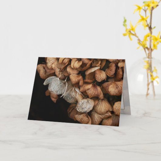 Faded hydrangea kaart (Gele Bloem)