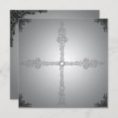 Faded Keltische Kruisgoddelijke Uitnodiging (Voorkant / Achterkant)