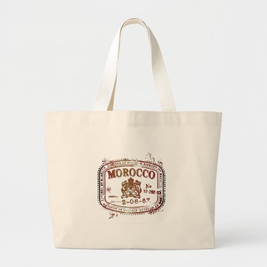 Faded Marokkaanse stempel Grote Tote Bag (Voorkant)
