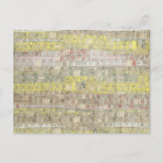 Faded meting tapeachtergrond briefkaart