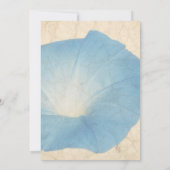 Faded Morning Glory Parchment Wedding Invitation Kaart (Achterkant)