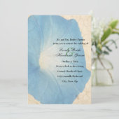 Faded Morning Glory Parchment Wedding Invitation Kaart (Staand voorkant)
