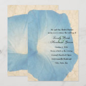 Faded Morning Glory Parchment Wedding Invitation Kaart (Voorkant / Achterkant)