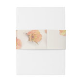 Faded Peach Geum Belly Band Uitnodigingen Wikkel (Achterkant Voorbeeld)