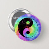 Faded regenboogYin Yang Button (Voorkant /achterkant)