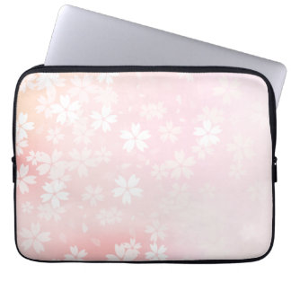 Faded roze/White Cherry Blossom Computer Sleeve