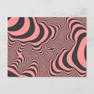 Faded roze Zebrastripes Briefkaart