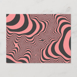 Faded roze Zebrastripes Briefkaart