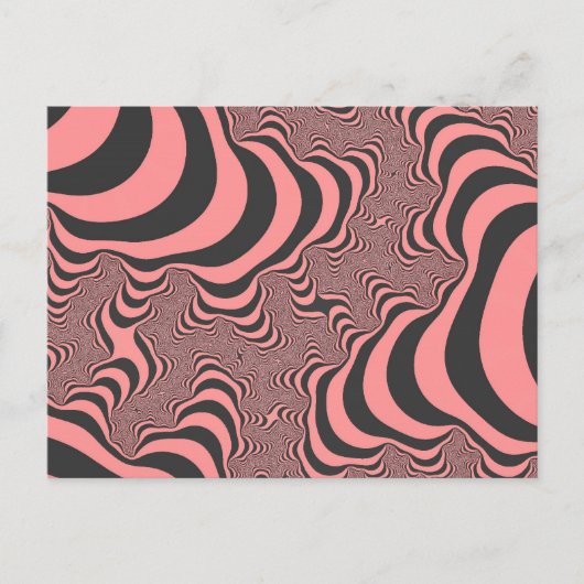 Faded roze Zebrastripes Briefkaart (Voorkant)