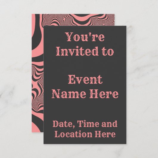 Faded roze Zebrastripes Kaart (Voorkant / Achterkant)