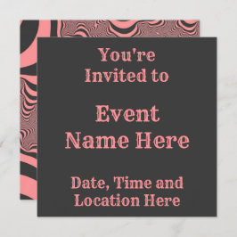 Faded roze Zebrastripes Kaart