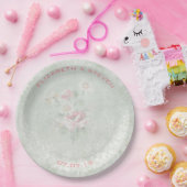 Faded Rozen Shabby Design Wedding Papieren Bordje (Feest)