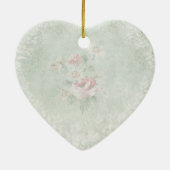 Faded Rozen Shabby  ontwerp Keramisch Ornament (Achterkant)