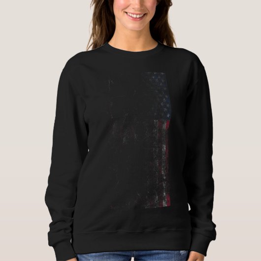 Faded US Flag Retro Trui (Voorkant)