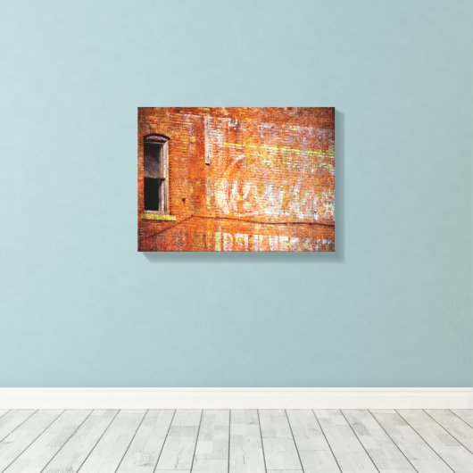 Faded verf, Ghost-teken Canvas Afdruk (Insitu (Houten vloer))