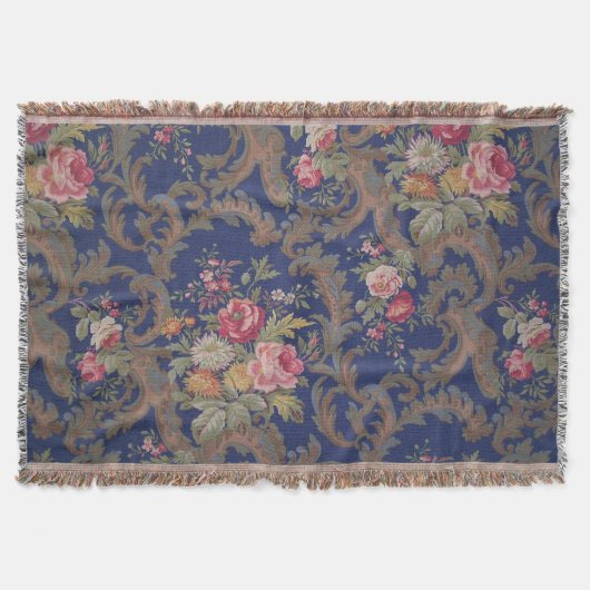 Faded  Victoriaans stijl floral chintz Deken (Voorkant)