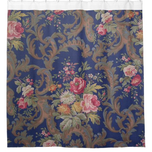 Faded Victoriaans stijl Floral Chintz Douchegordijn (Voorkant)