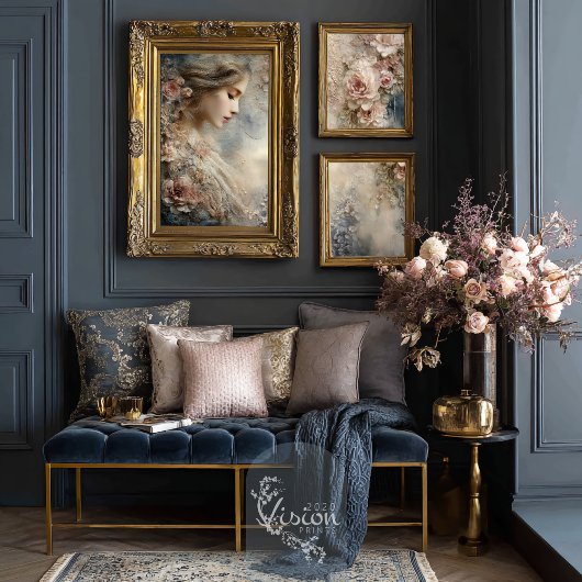 Faded Whispers Romantisch Roos Shabby Chic Portrai Tissuepapier