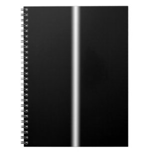 Faded witte streep op zwart notitieboek