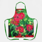 Faded Zinnia Flowers Natuur gepersonaliseerd Schort (Voorkant)