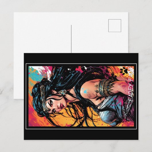 Fadey Barbarian Comic Style 01 Briefkaart (Voorkant / Achterkant)