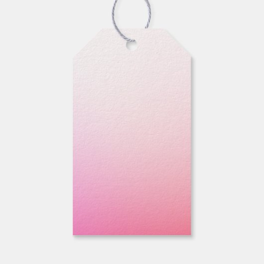Fading Pinks Ombre Gradatie & Uw Initialen Cadeaulabel (Achterkant)