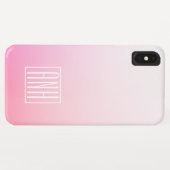 Fading Pinks Ombre Gradatie & Uw Initialen Case-Mate iPhone Case (Achterkant (horizontaal))